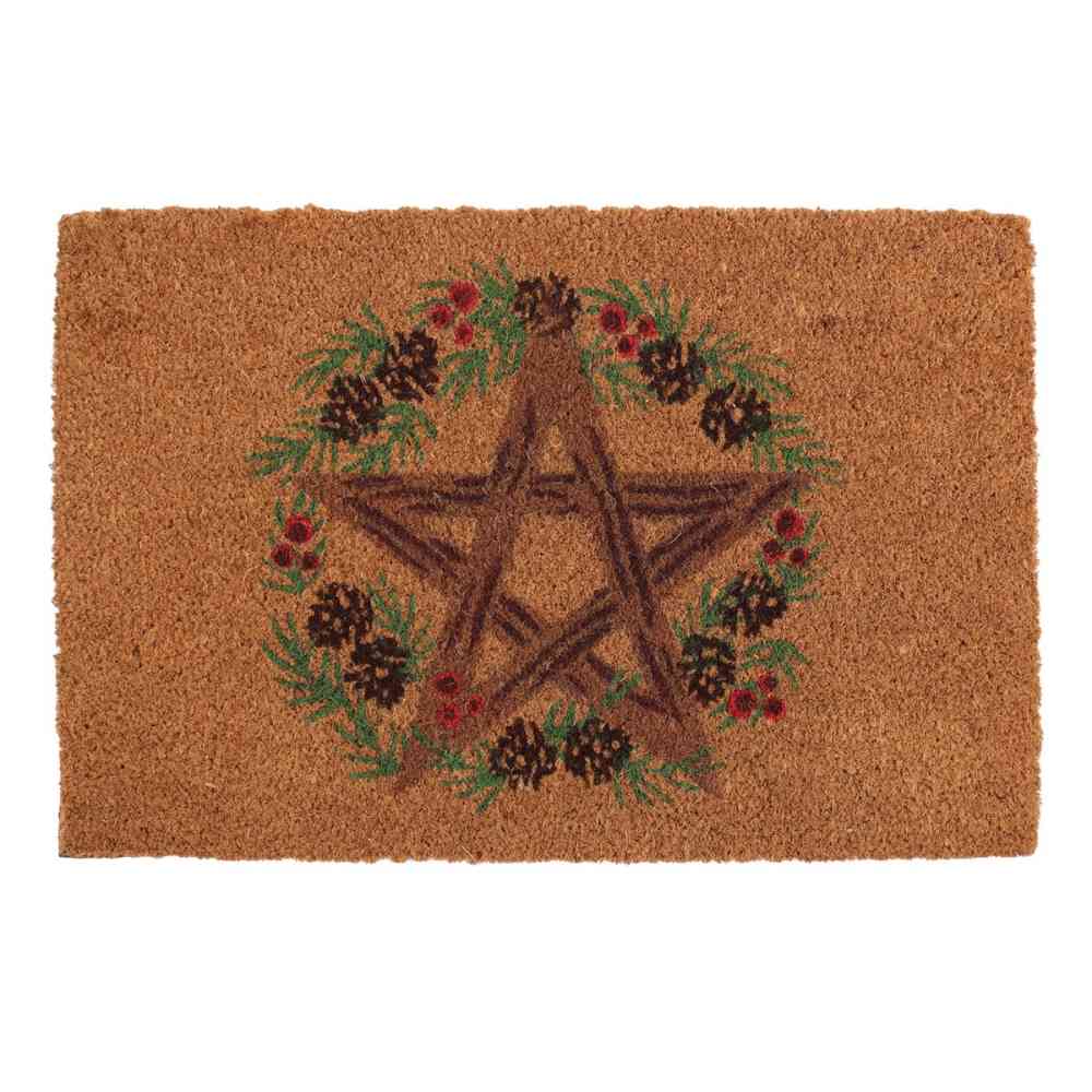 Something Different - Natural Winter Solstice Pentagram Fußmatte - Mehrfarben